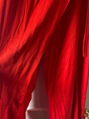 Wide-Leg Women's Pants in Bold Red